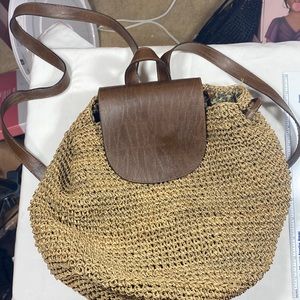 Drawstring Detail finely Woven  Bag,Perfect For Summer Beach Travel Vacation